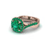 Emerald Twist Shank Halo Engagement Ring - Cheyenne No. 20