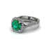 Emerald Twist Shank Halo Engagement Ring - Cheyenne No. 6 image 3