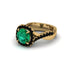 Emerald Twist Shank Halo Engagement Ring - Cheyenne No. 34 image 3