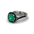 Emerald Twist Shank Halo Engagement Ring - Cheyenne No. 36 image 3