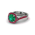Emerald Twist Shank Halo Engagement Ring - Cheyenne No. 51 image 3