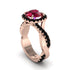 Ruby Twist Shank Halo Engagement Ring - Cheyenne No. 41 image 1