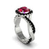 Ruby Twist Shank Halo Engagement Ring - Cheyenne No. 42 image 1