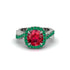 Ruby Twist Shank Halo Engagement Ring - Cheyenne No. 27 image 2