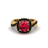 Ruby Twist Shank Halo Engagement Ring - Cheyenne No. 40