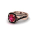 Ruby Twist Shank Halo Engagement Ring - Cheyenne No. 41 image 3