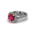 Ruby Twist Shank Halo Engagement Ring - Cheyenne No. 12 image 3