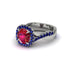 Ruby Twist Shank Halo Engagement Ring - Cheyenne No. 72 image 3