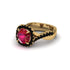 Ruby Twist Shank Halo Engagement Ring - Cheyenne No. 40 image 3