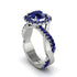 Sapphire Twist Shank Halo Engagement Ring - Cheyenne No. 75 image 1