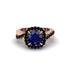 Sapphire Twist Shank Halo Engagement Ring - Cheyenne No. 44