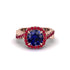 Sapphire Twist Shank Halo Engagement Ring - Cheyenne No. 59