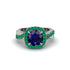 Sapphire Twist Shank Halo Engagement Ring - Cheyenne No. 30