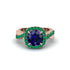 Sapphire Twist Shank Halo Engagement Ring - Cheyenne No. 29
