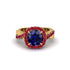 Sapphire Twist Shank Halo Engagement Ring - Cheyenne No. 58 image 2