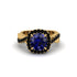Sapphire Twist Shank Halo Engagement Ring - Cheyenne No. 43