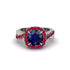 Sapphire Twist Shank Halo Engagement Ring - Cheyenne No. 60