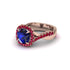 Sapphire Twist Shank Halo Engagement Ring - Cheyenne No. 59 image 3