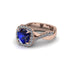 Sapphire Twist Shank Halo Engagement Ring - Cheyenne No. 14 image 3
