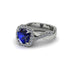 Sapphire Twist Shank Halo Engagement Ring - Cheyenne No. 15 image 3