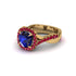 Sapphire Twist Shank Halo Engagement Ring - Cheyenne No. 58