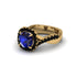 Sapphire Twist Shank Halo Engagement Ring - Cheyenne No. 43 image 3