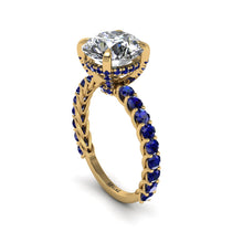 Diamond Twisted Band Halo Engagement Ring - Avianna No. 61 image 1