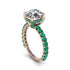 Diamond Twisted Band Halo Engagement Ring - Avianna No. 17 image 1