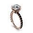 Diamond Twisted Band Halo Engagement Ring - Avianna No. 32