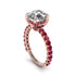 Diamond Twisted Band Halo Engagement Ring - Avianna No. 47 image 1