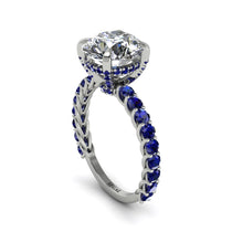 Diamond Twisted Band Halo Engagement Ring - Avianna No. 63 image 1