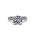 Diamond Twisted Band Halo Engagement Ring - Avianna No. 3