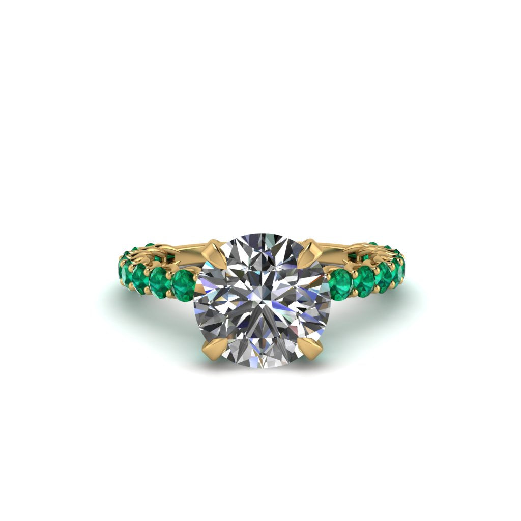 Diamond Twisted Band Halo Engagement Ring - Avianna No. 16