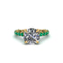 Diamond Twisted Band Halo Engagement Ring - Avianna No. 16 image 2