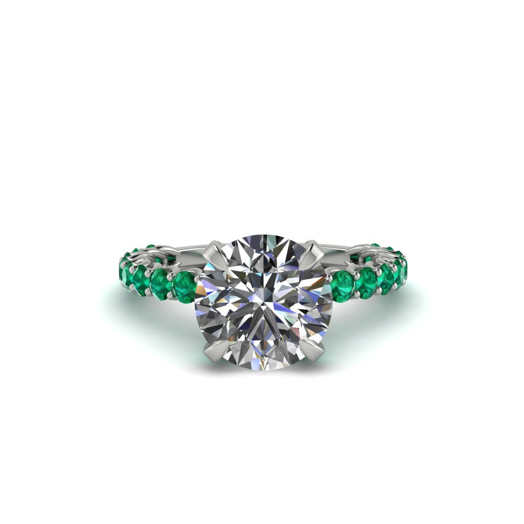 Diamond Twisted Band Halo Engagement Ring - Avianna No. 18
