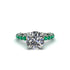 Diamond Twisted Band Halo Engagement Ring - Avianna No. 18