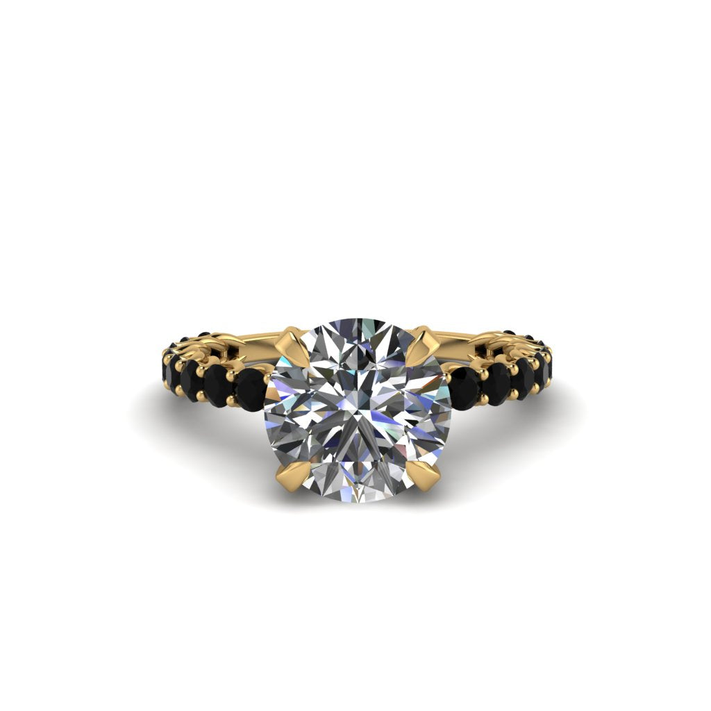 Diamond Twisted Band Halo Engagement Ring - Avianna No. 31