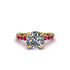 Diamond Twisted Band Halo Engagement Ring - Avianna No. 46