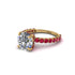 Diamond Twisted Band Halo Engagement Ring - Avianna No. 46 image 3