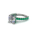 Diamond Twisted Band Halo Engagement Ring - Avianna No. 18