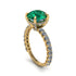 Emerald Twisted Band Halo Engagement Ring - Avianna No. 4