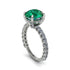 Emerald Twisted Band Halo Engagement Ring - Avianna No. 6
