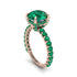 Emerald Twisted Band Halo Engagement Ring - Avianna No. 20 image 1