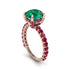 Emerald Twisted Band Halo Engagement Ring - Avianna No. 50 image 1