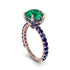 Emerald Twisted Band Halo Engagement Ring - Avianna No. 65