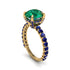 Emerald Twisted Band Halo Engagement Ring - Avianna No. 64