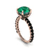 Emerald Twisted Band Halo Engagement Ring - Avianna No. 35 image 1