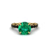 Emerald Twisted Band Halo Engagement Ring - Avianna No. 34