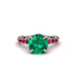 Emerald Twisted Band Halo Engagement Ring - Avianna No. 51