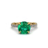 Emerald Twisted Band Halo Engagement Ring - Avianna No. 4 image 2